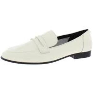 Kate Spade Genevieve Loafer White Crinkle Patent Leather Shoes 7.0.